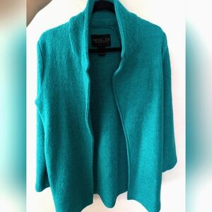 Rachel Zoe Teal Wool Blend Peacoat, XS